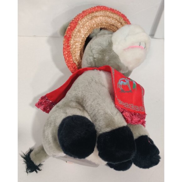 PBC Christmas Cisco Donkey in Straw Hat Mexican Outfit Poncho Plush Moves READ - Picture 3 of 14